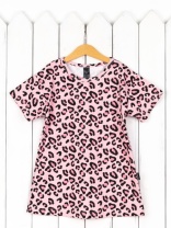 Сорочка для девочки Baby Boom С258/1-И Лео розово-чёрный