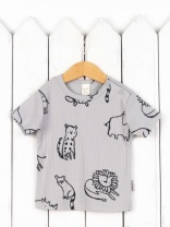 Футболка для мальчика Baby Boom Ф88/19-К Сафари на сером я736