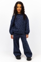 Комплект для девочки Baby Boom КД534/1-Ф Леопард тёмно-синий