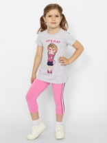 Комплект для девочки CWKG 90150-11 Светло-серый меланж