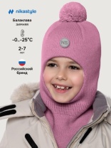 Балаклава утепленная для девочки NIKASTYLE 10з15225 Орхидея