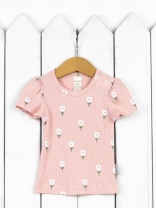 Футболка для девочки Baby Boom Ф119/1-К Белые тюльпаны