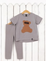 Комплект для девочки Baby Boom КД554/3-К Светло-серый Мишка