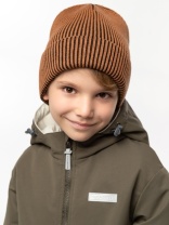 Шапка для мальчика NIKASTYLE 11м11125 Кэмел черный