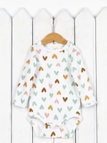 Боди детское Baby Boom Б86/10008-И(Н) Сердечки на сахаре я733 Боди детское Baby Boom Б86/10008-И(Н) Сердечки на сахаре я733