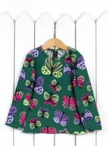 Лонгслив для девочки Baby Boom Ф141/1-К Бабочки Б111