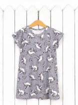 Сорочка для девочки Baby Boom С257/1-И Единороги на сером