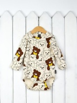 Боди для мальчика Baby Boom Б125/10-И я728 Мишки на бежевом