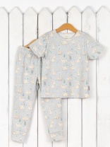 Пижама для девочки Baby Boom КС20/1-И Зайцы на сером