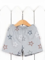 Шорты для мальчика Baby Boom П138/1-К Звёзды на светло-сером