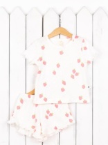 Пижама для девочки Baby Boom КС21/6-Р Ажурная рибана Клубнички