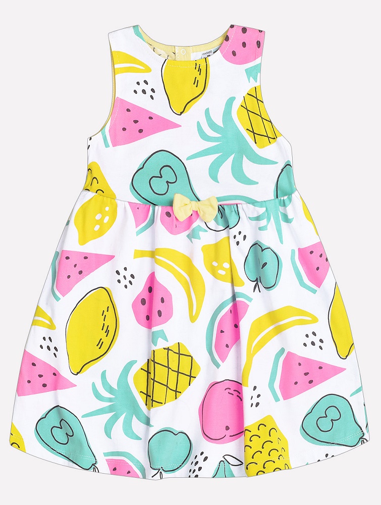 Fruit Print: Hanging Neck Dress