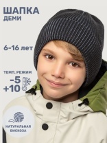 Шапка для мальчика NIKASTYLE 11м11125 Черный джинс