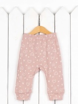 Брюки для девочки Baby Boom П47/67-И Молочные сердечки на пудре