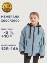 Куртка утеплённая для девочки NIKASTYLE 4м4225 Эвкалипт