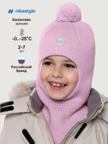 Балаклава утепленная для девочки NIKASTYLE 10з15225 Светлая роза