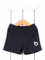 Шорты для мальчика Baby Boom П136/2-И Значки чёрные на графите я735