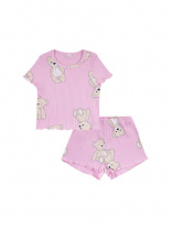 Пижама для девочки Youlala YLA 7749400101 Розовый