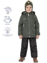 Комплект утепленный для мальчика NIKASTYLE 7м2124 хаки черный