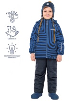 Комплект утепленный для мальчика NIKASTYLE 7м1124 джинс графит