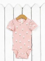 Боди для девочки Baby Boom Б139/1-К Белые тюльпаны