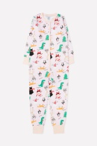 Комбинезон детский Crockid К 6180 праздничный микс на бледно-персиковом