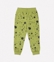 Брюки для мальчика Crockid КР 4868 зеленый, брызги краски к262