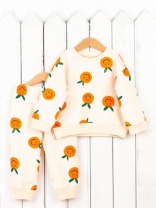 Комплект для девочки Baby Boom КД519/2-Ф Апельсины на экрю Б112