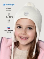 Шапка утепленная для девочки NIKASTYLE 11з15425 Молоко
