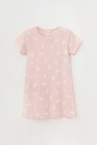 Сорочка для девочки Crockid К 1156 зайки на бежево-розовом