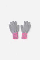 Перчатки для девочки Crockid КВ 10005 светло-серый меланж, коралл